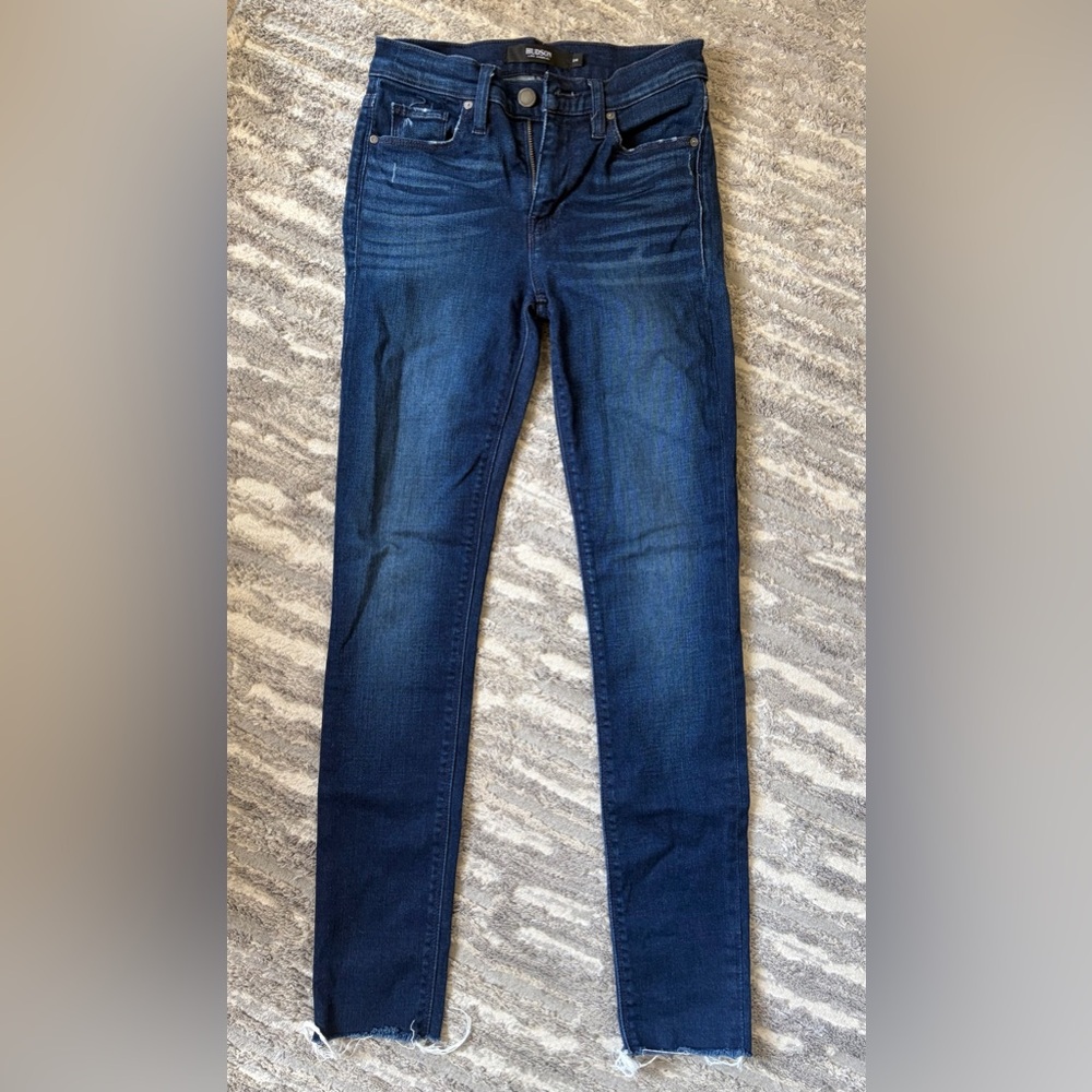 Hudson Womens Krista Super Skinny Ankle with Raw Hem Jean